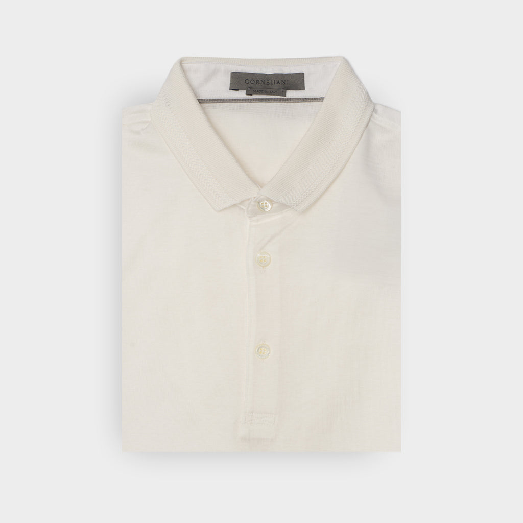 CAMISETA POLO CORNELIANI BLANCO ALGODON