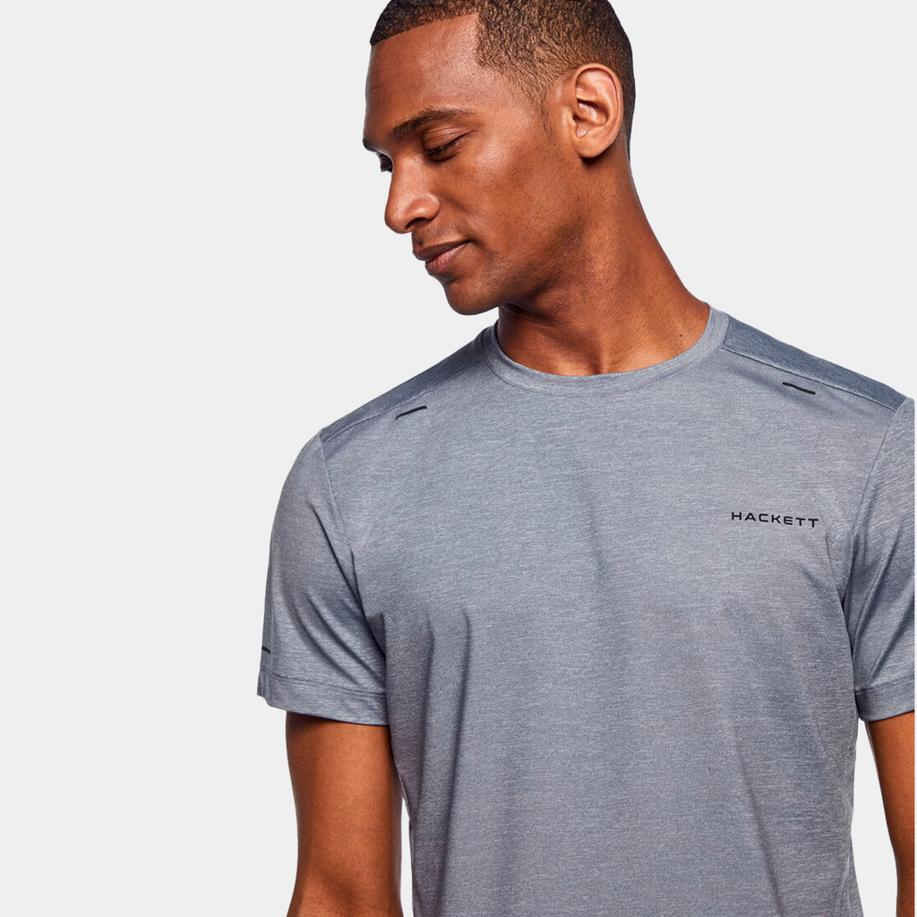 CAMISETA T-SHIRTS HACKETT GRIS 60% NYLON, 25% POLY, 15% ELAS (HM500767-914)
