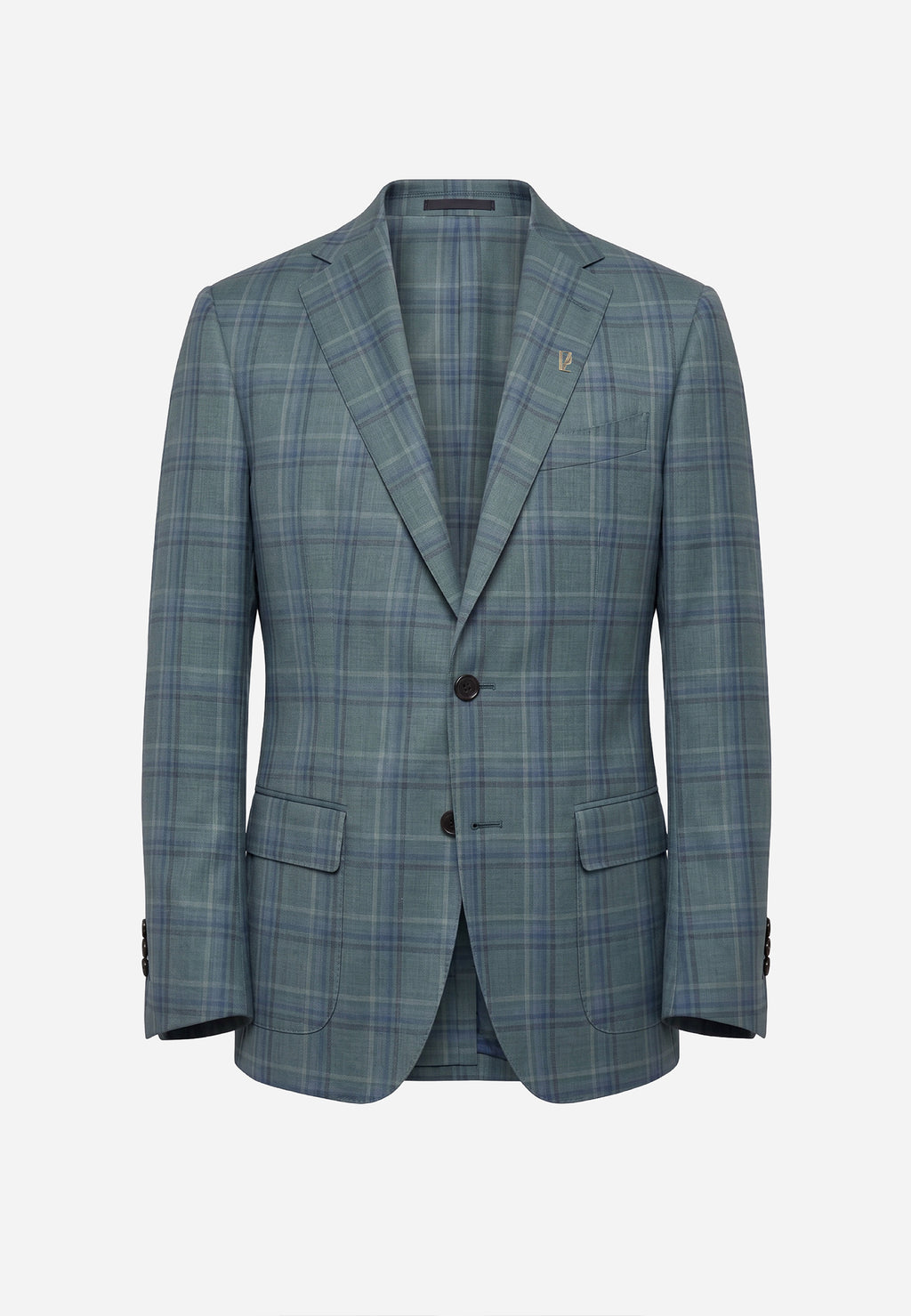 Saco Check en Tonos Verde y Azul P.
