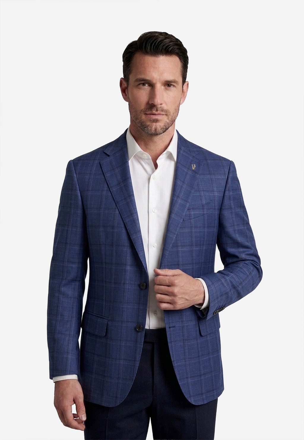 Saco Check Azul Marino P.