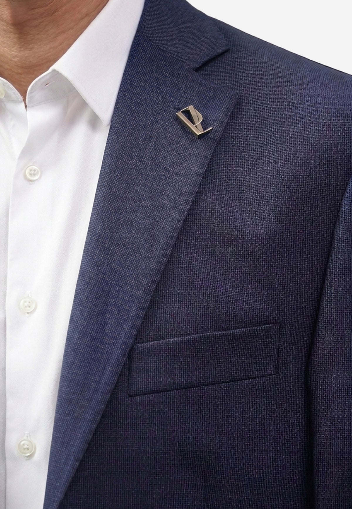 Traje de Micro-Patrón Azul P.