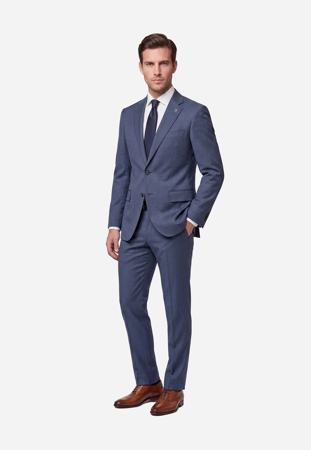 Traje de Micro-Patrón Azul P.