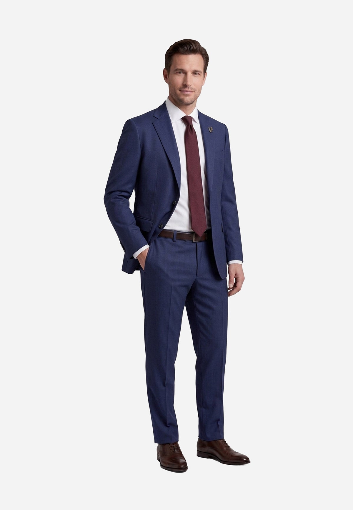 Traje Azul Navy con Microtextura P.