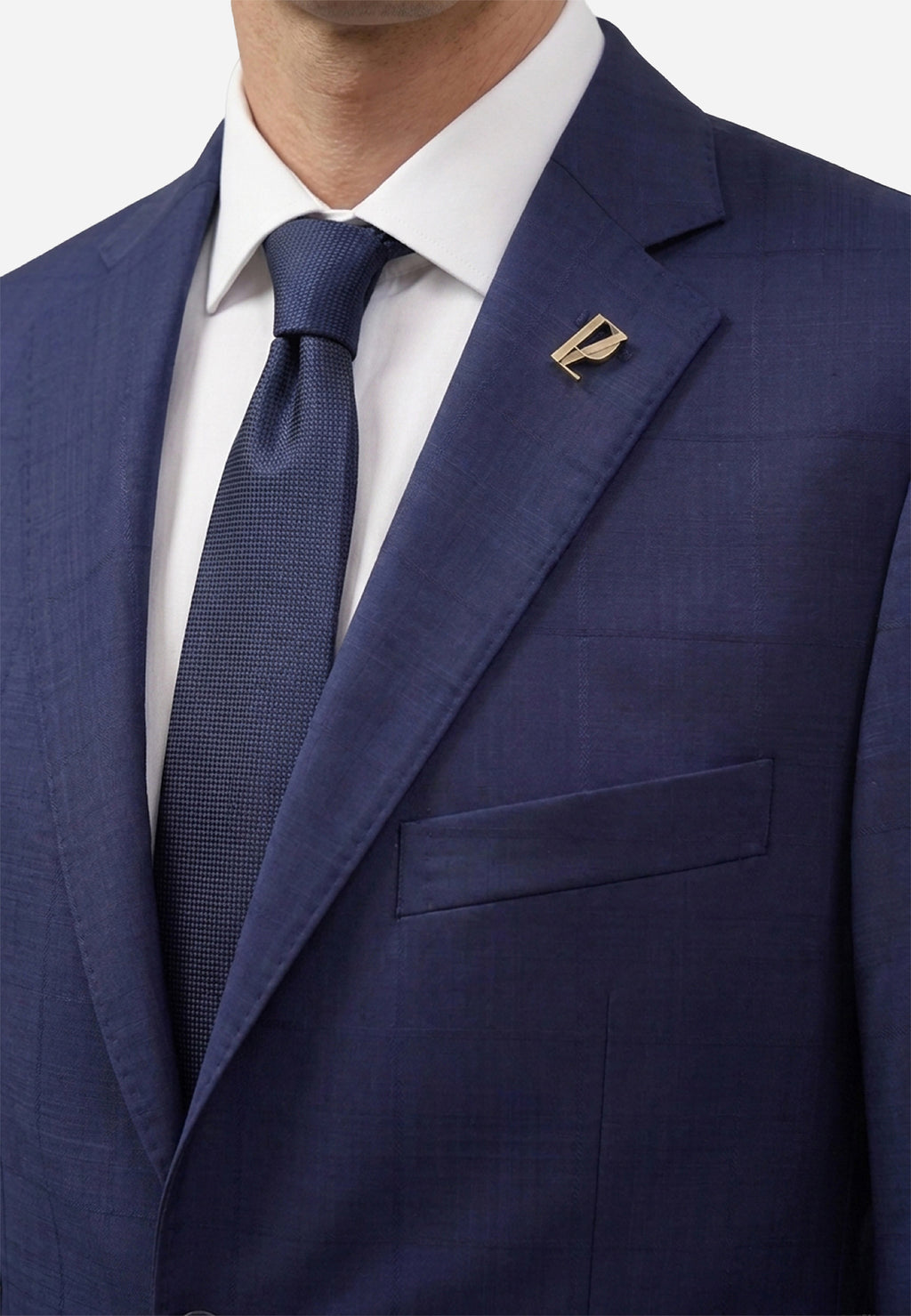 Traje Vicenza Azul con Patrón de Cuadros P.