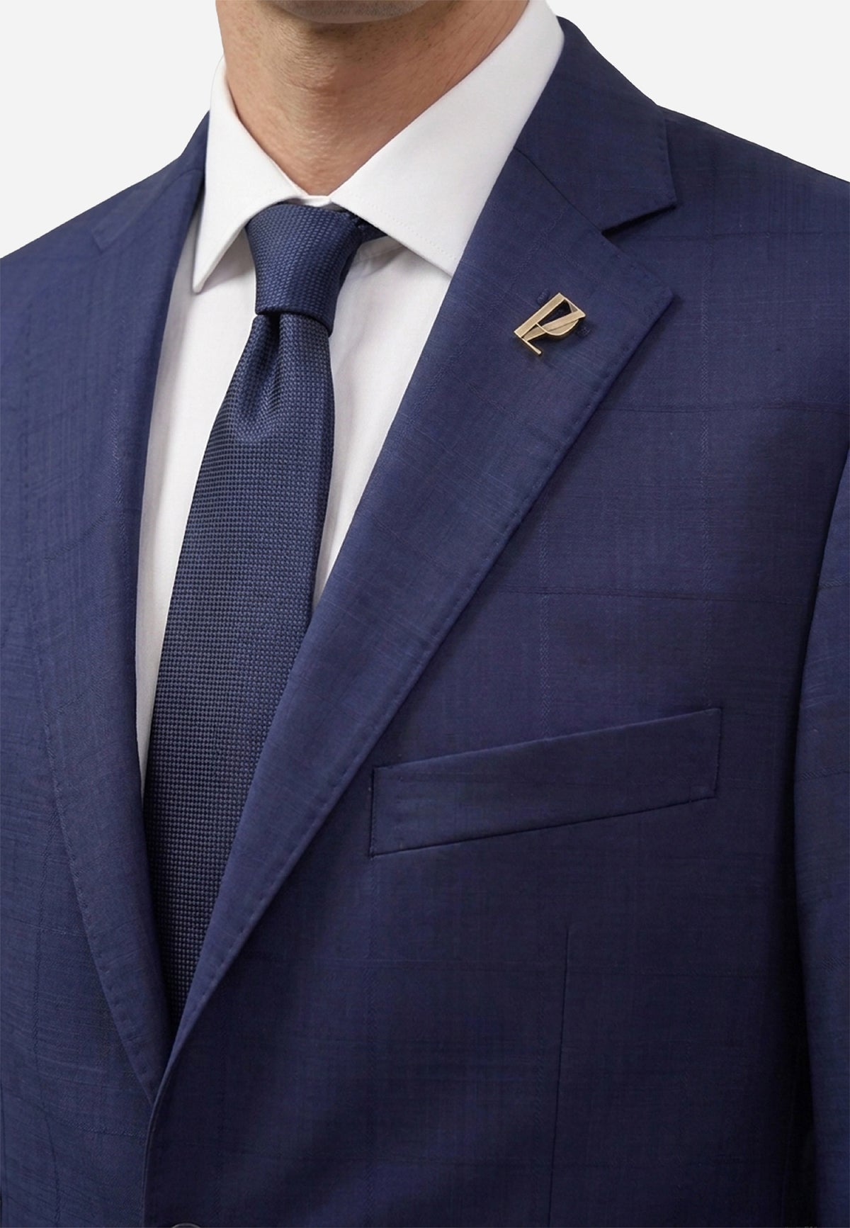 Traje Vicenza Azul con Patrón de Cuadros P.
