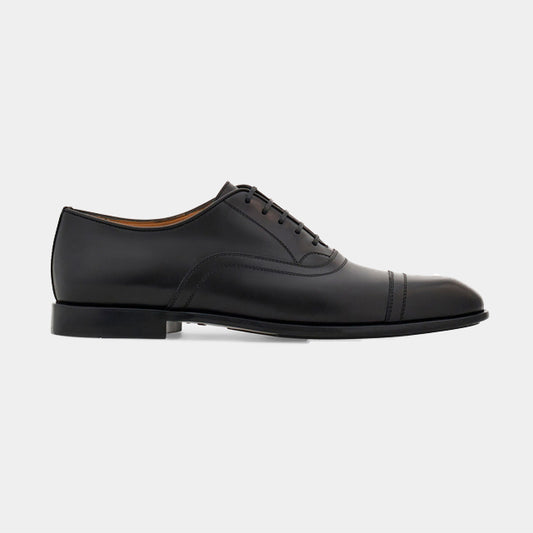 ZAPATO FERRAGAMO NEGRO CUERO (775110-CORTEZ)
