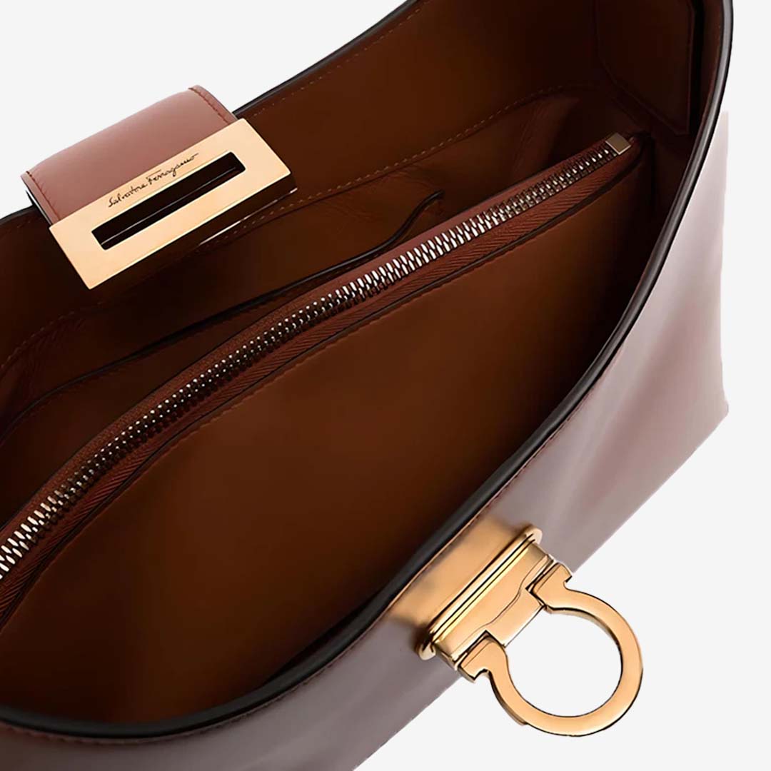 BOLSO FERRAGAMO DAMA CAFE CUERO (745036-0926)