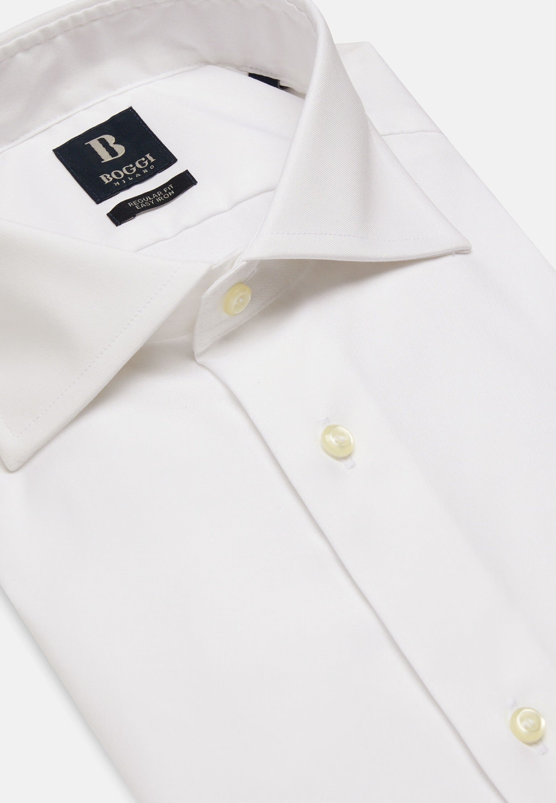 Camisa Boggi Blanca en Algodón y Elastano