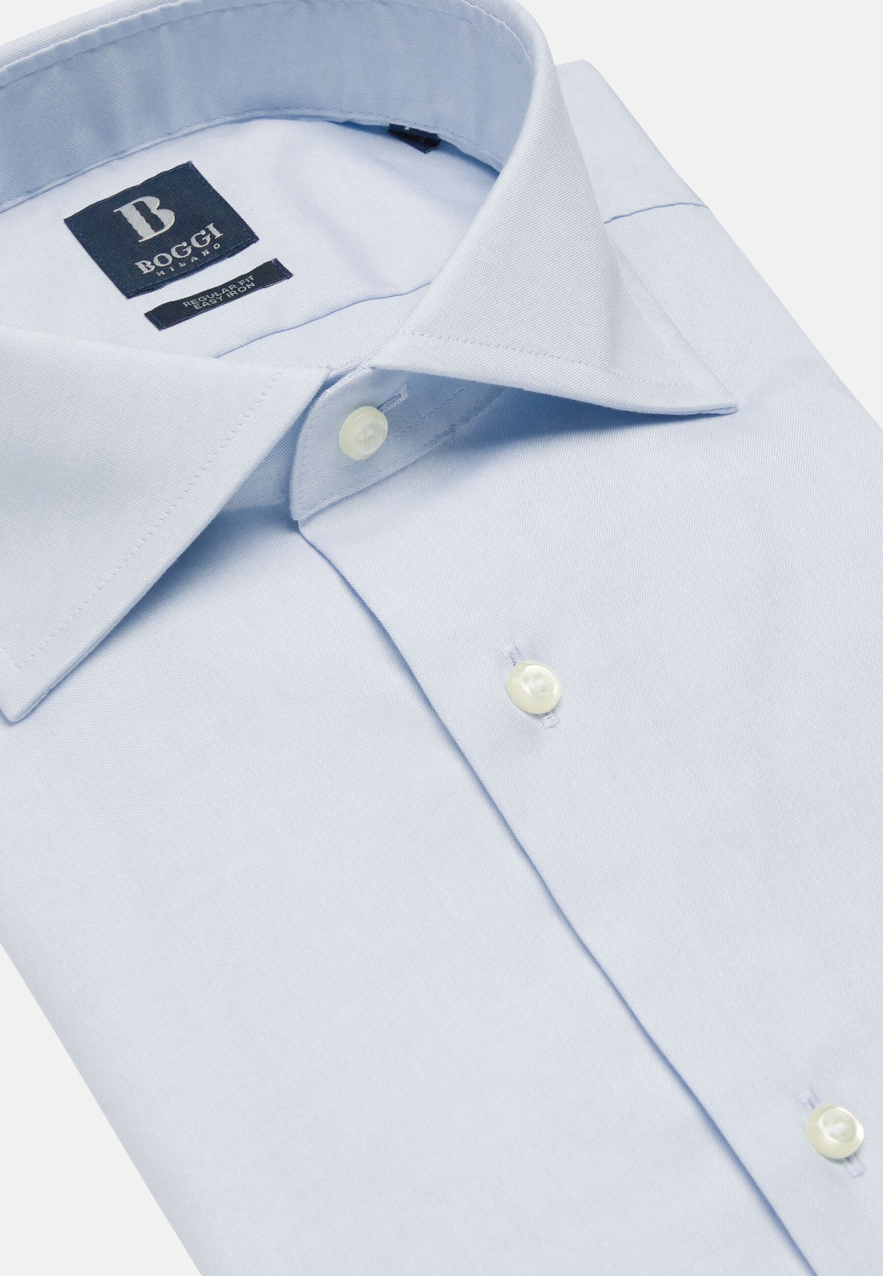 Camisa Boggi Azul en Algodón y Elastano