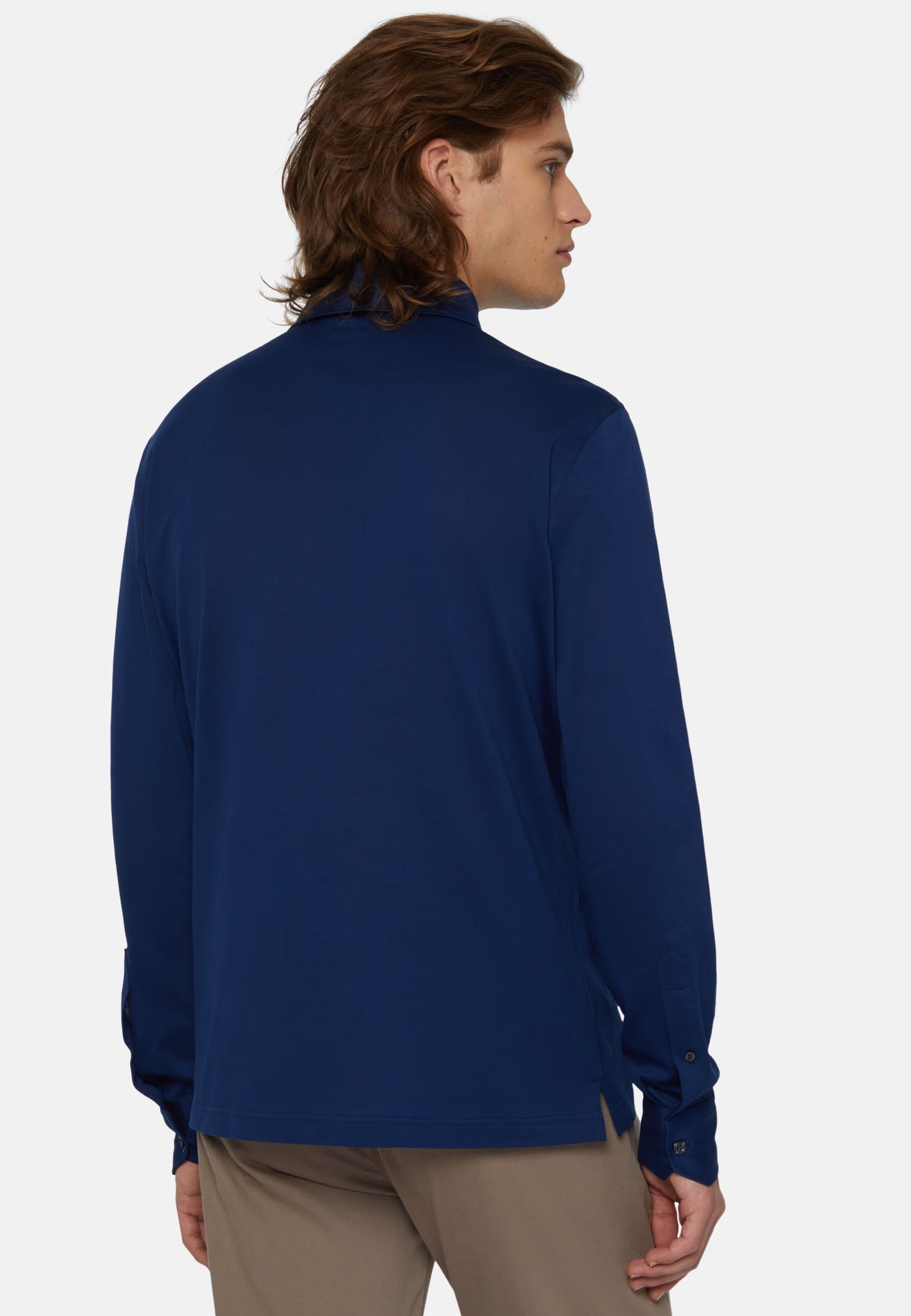 CAMISA SPORT BOGGI AZUL ALGODON T-M