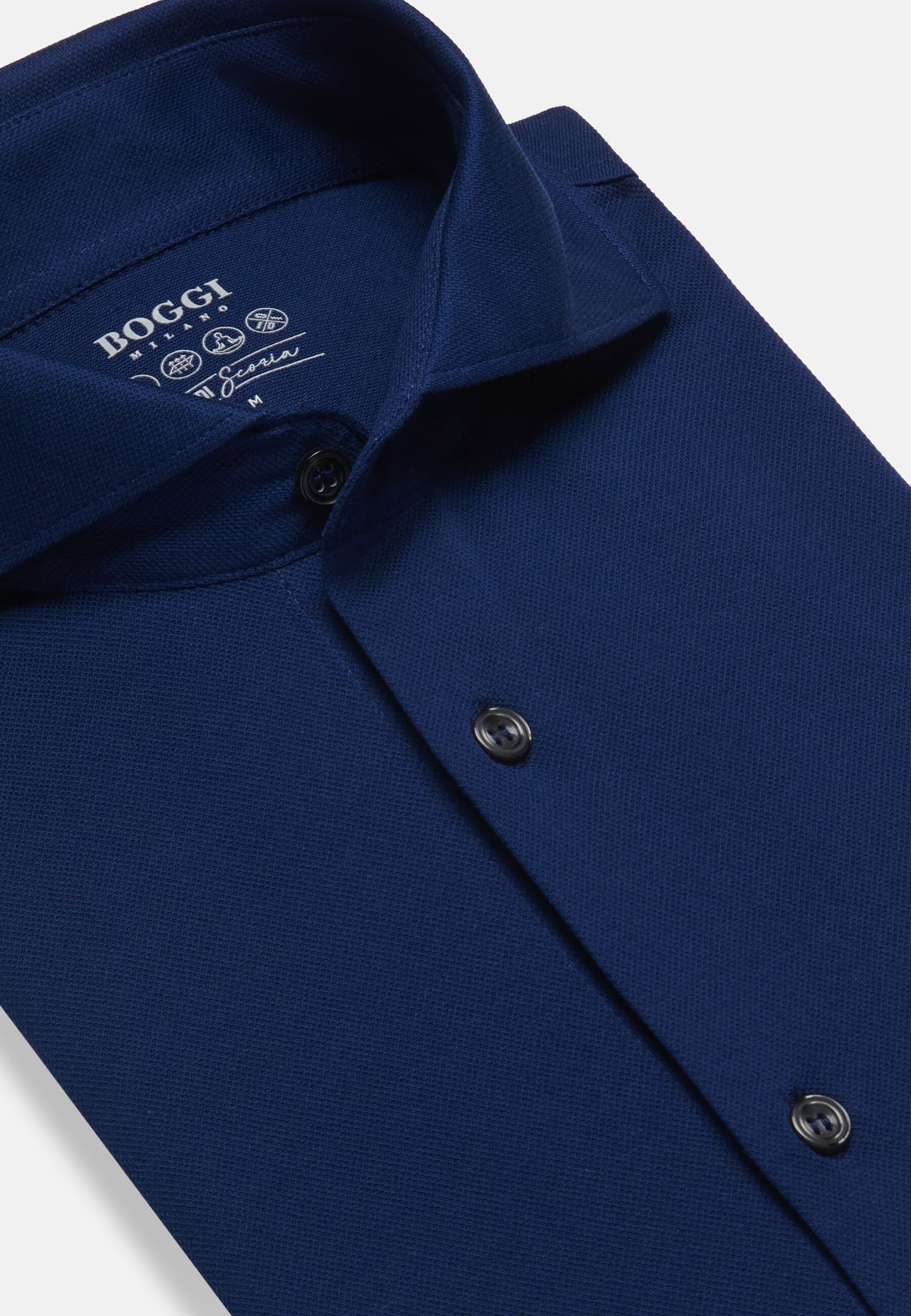 CAMISA SPORT BOGGI AZUL ALGODON T-M