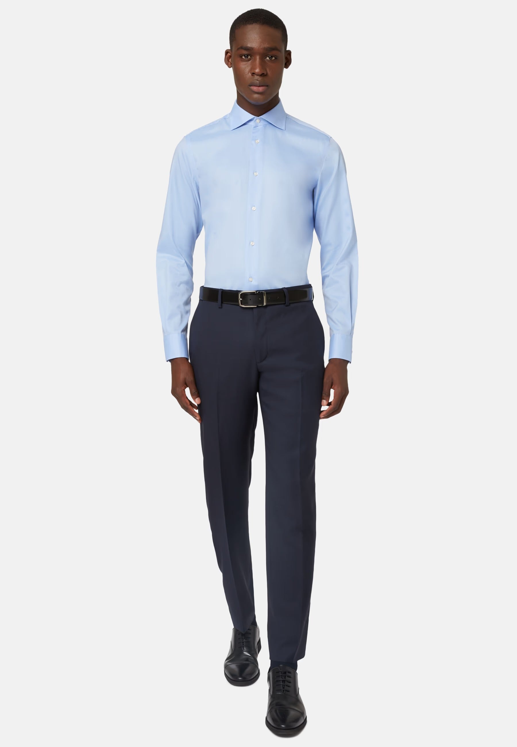 CAMISA BOGGI AZUL ALGODON T-42