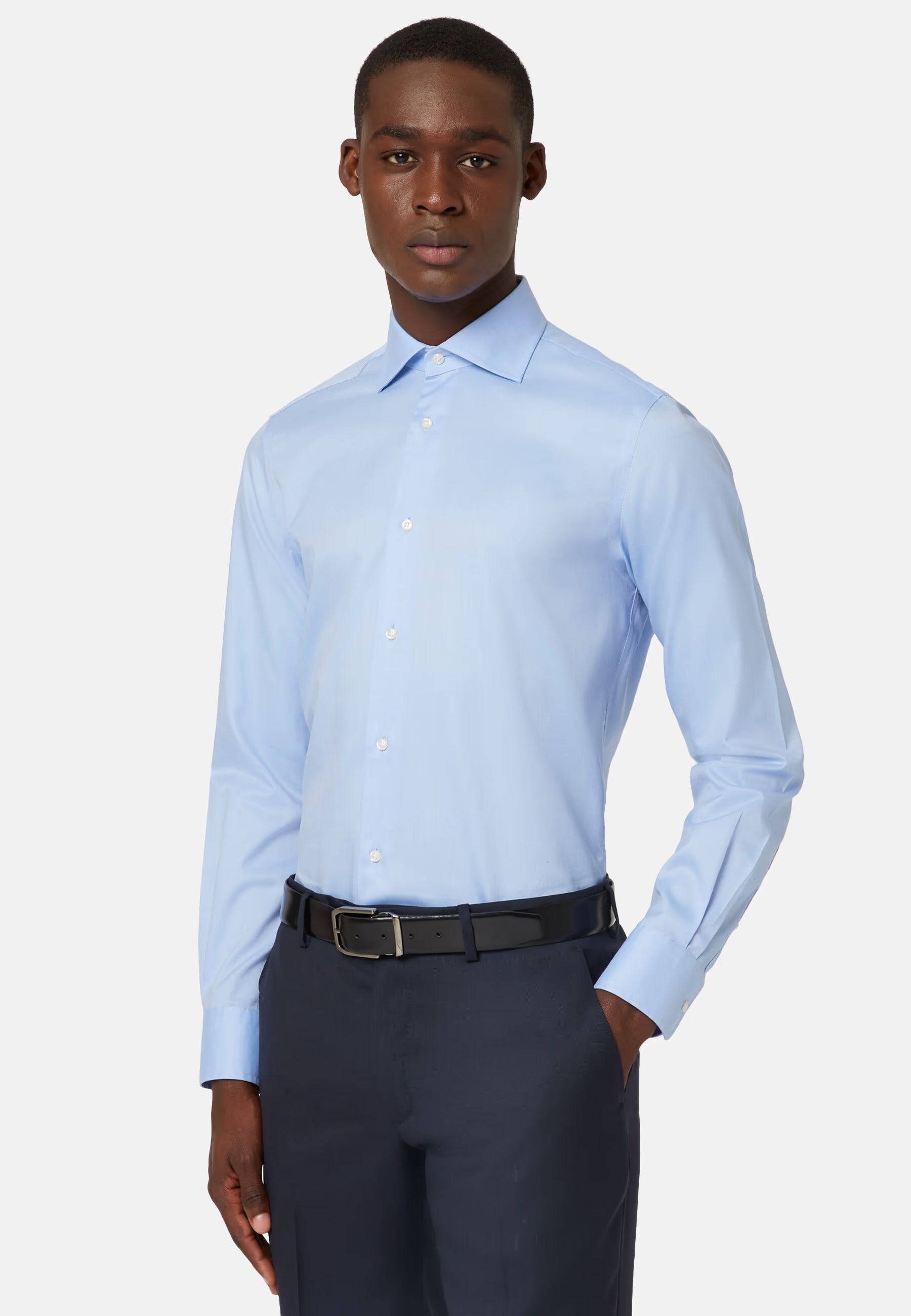 CAMISA BOGGI AZUL ALGODON T-42