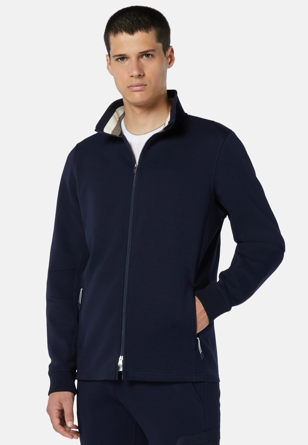 SWEAT-SHIRT BOGGI AZUL ZIP ALGODON (23A003101)