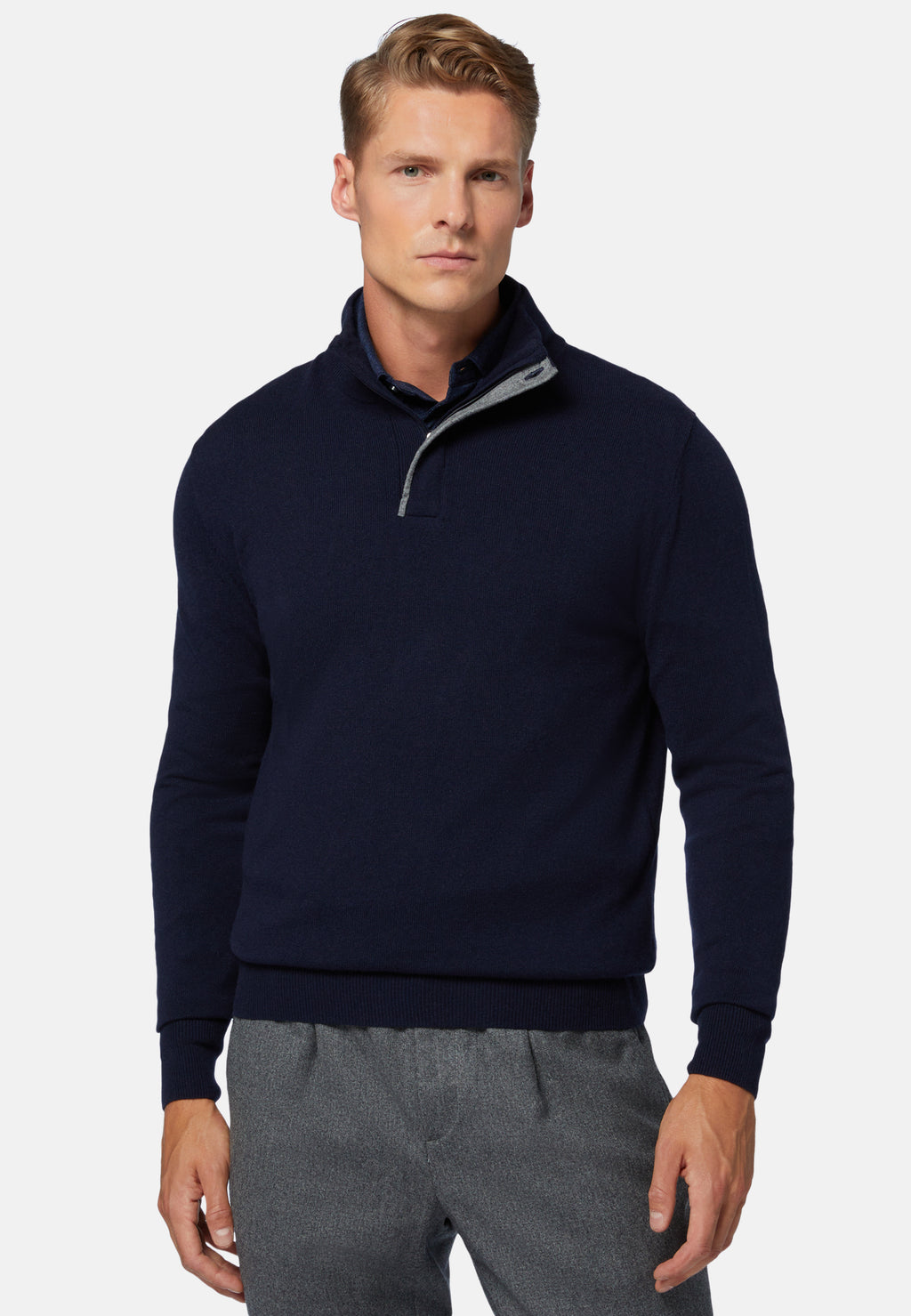 SWETER BOGGI AZUL LANA+CASHEMERE (23A026306)