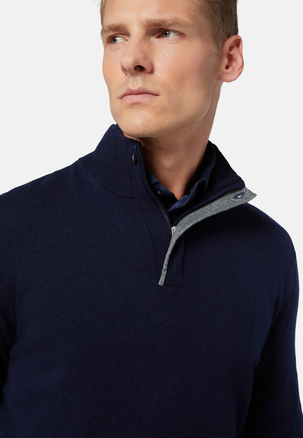 SWETER BOGGI AZUL LANA+CASHEMERE (23A026306)