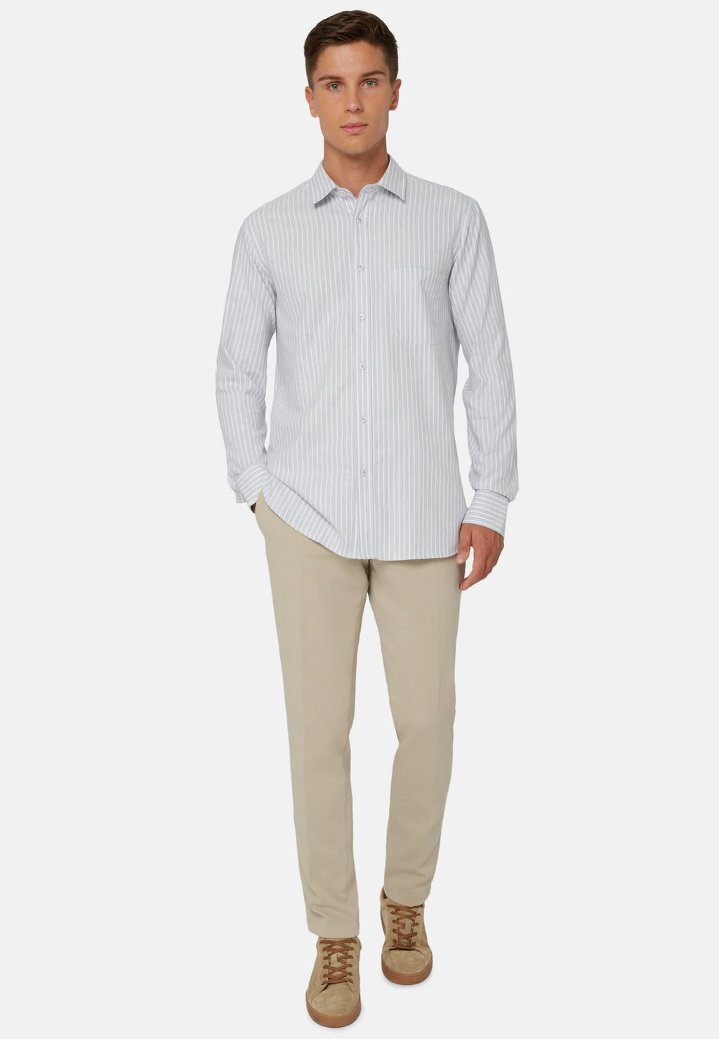 PANTALON BOGGI BEIGE ALGODON  (23A035401)