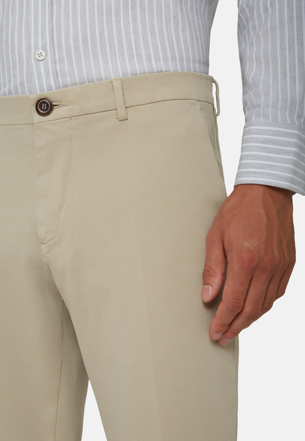 PANTALON BOGGI BEIGE ALGODON  (23A035401)