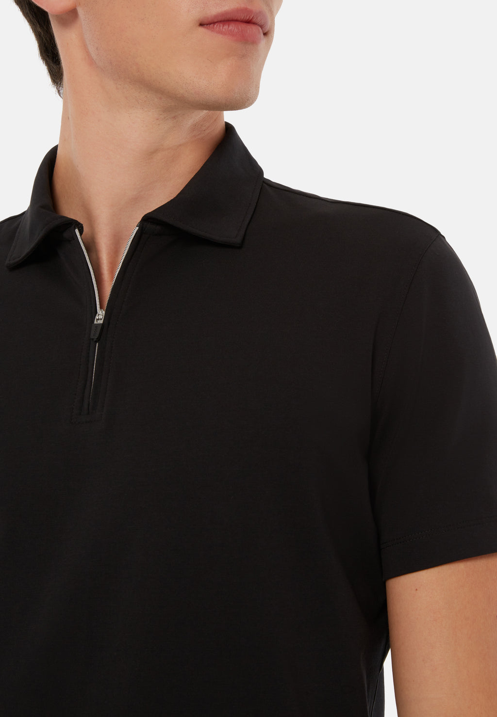 CAMISETA POLO BOGGI NEGRO  ZIP algod (23A054104)