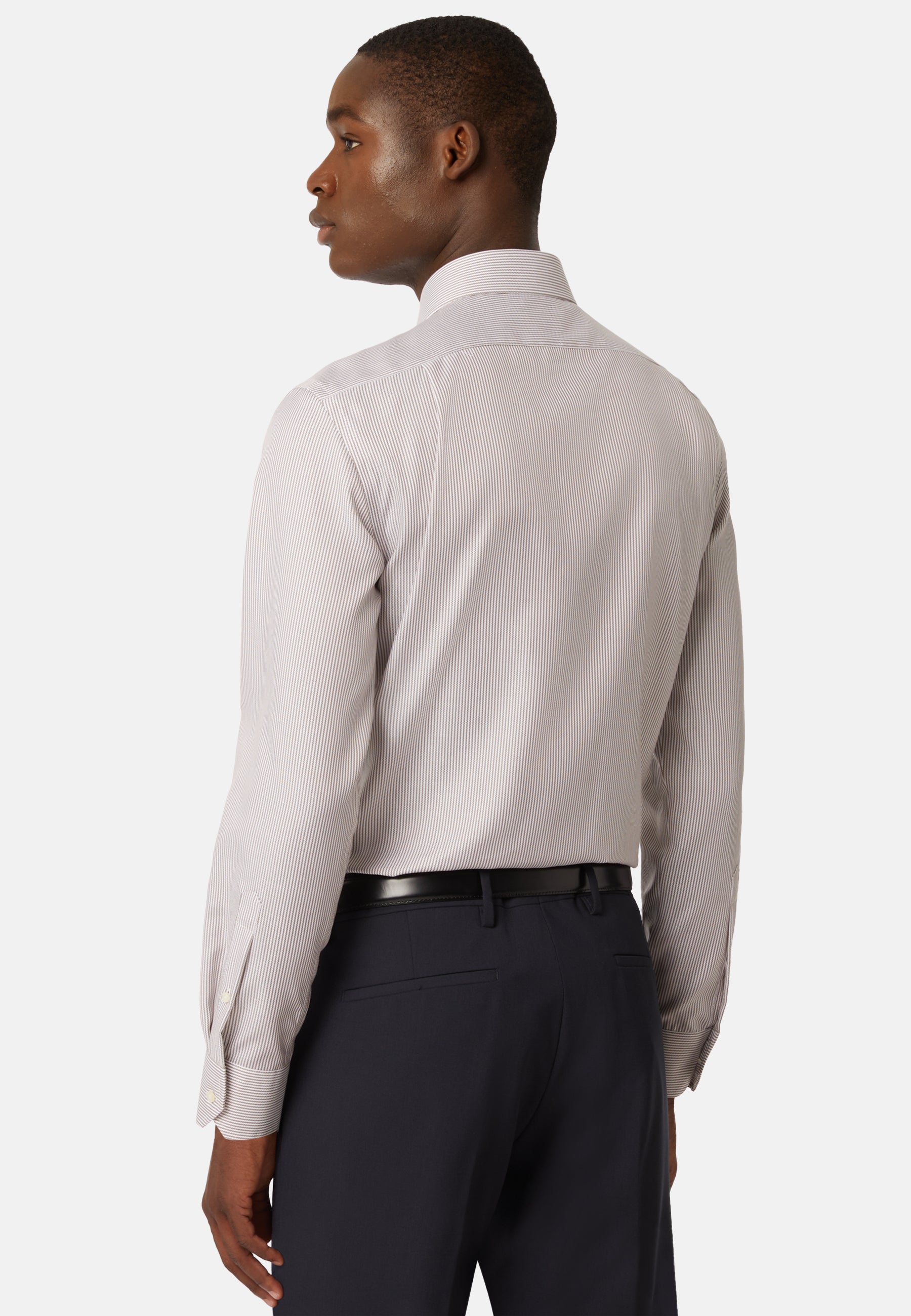 Camisa Café Rayas B.