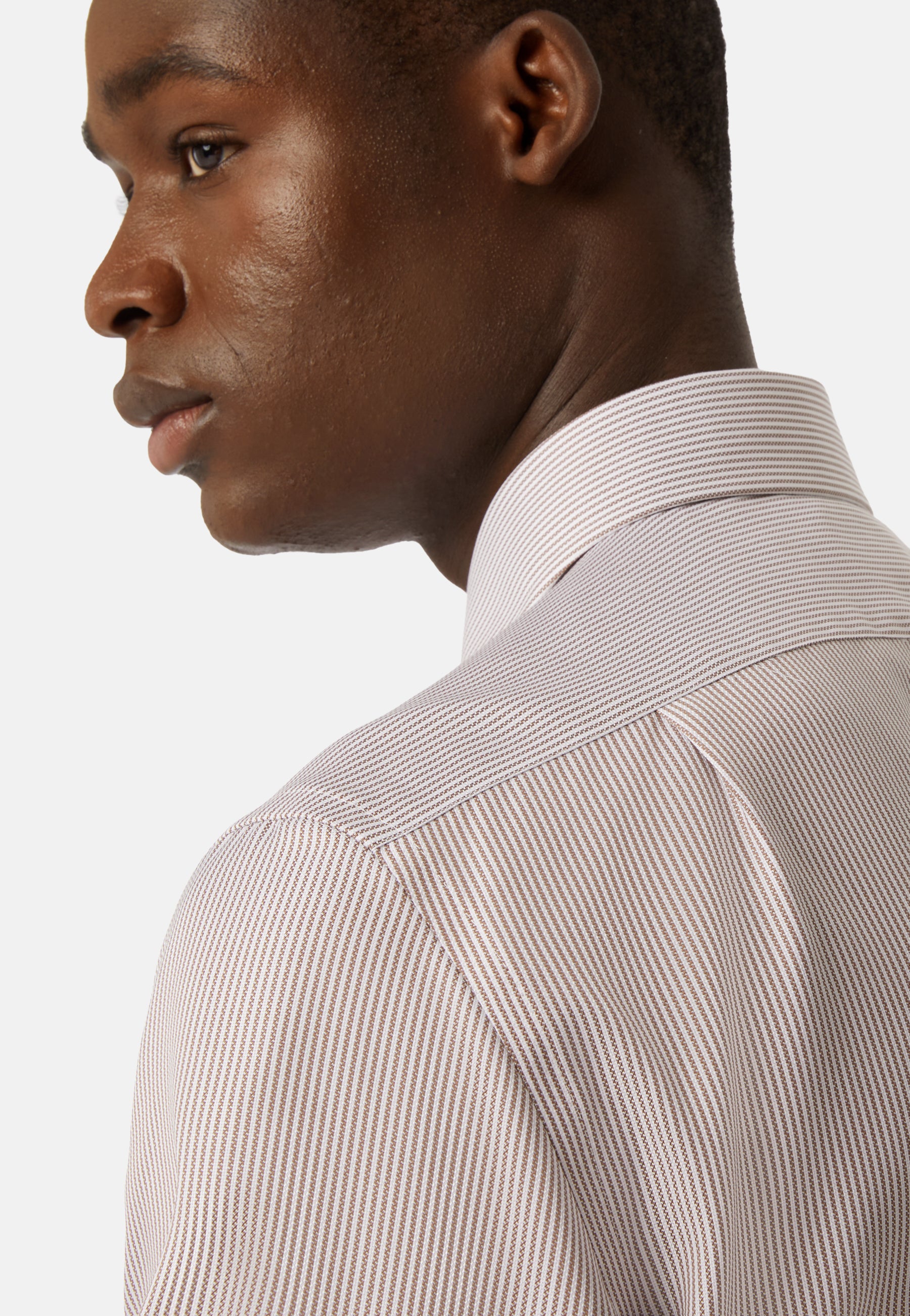 Camisa Café Rayas B.