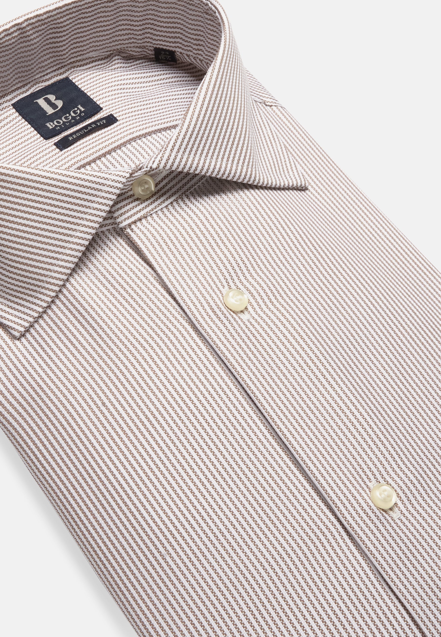 Camisa Café Rayas B.