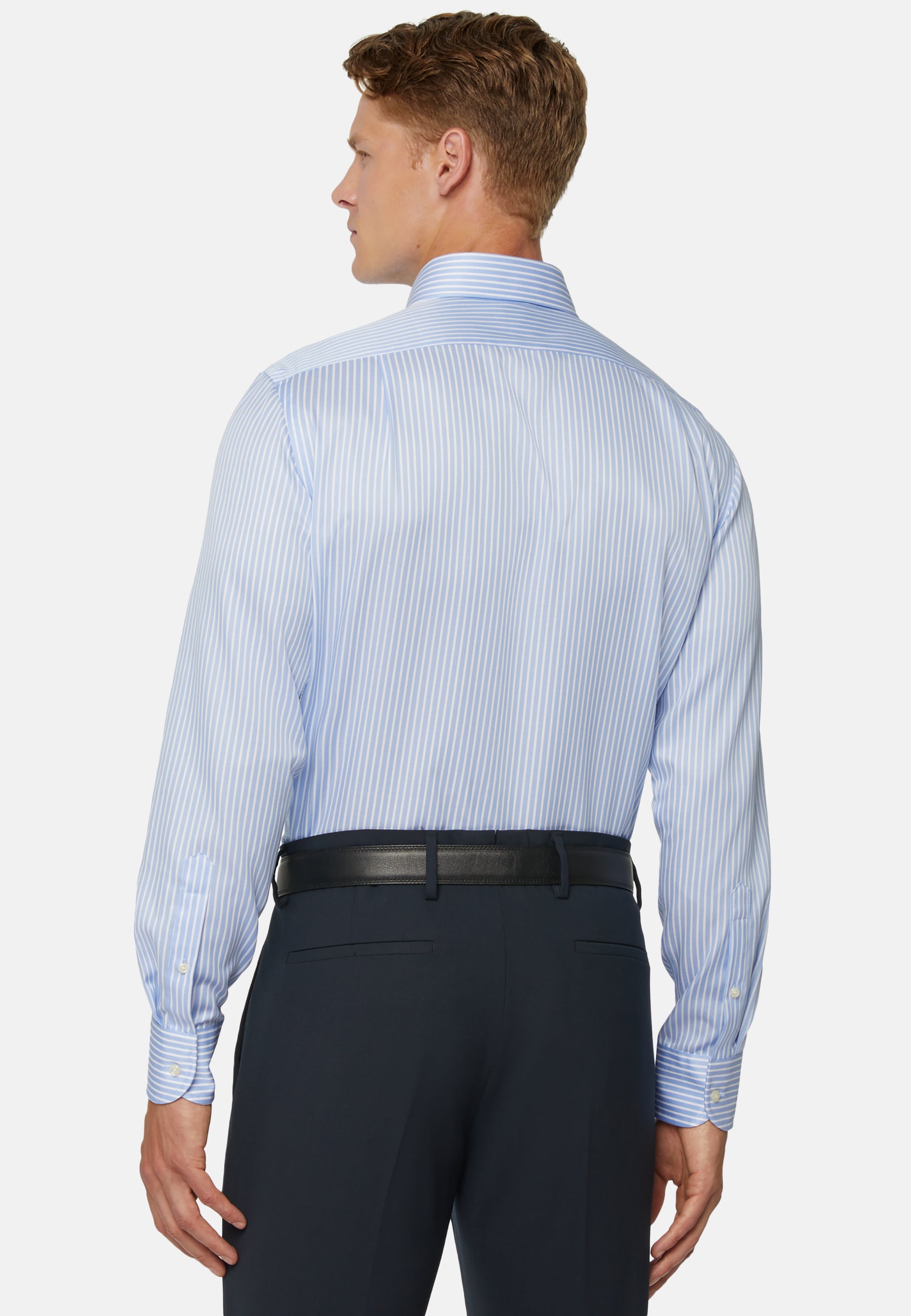 Camisa  Rayas Celestes B.