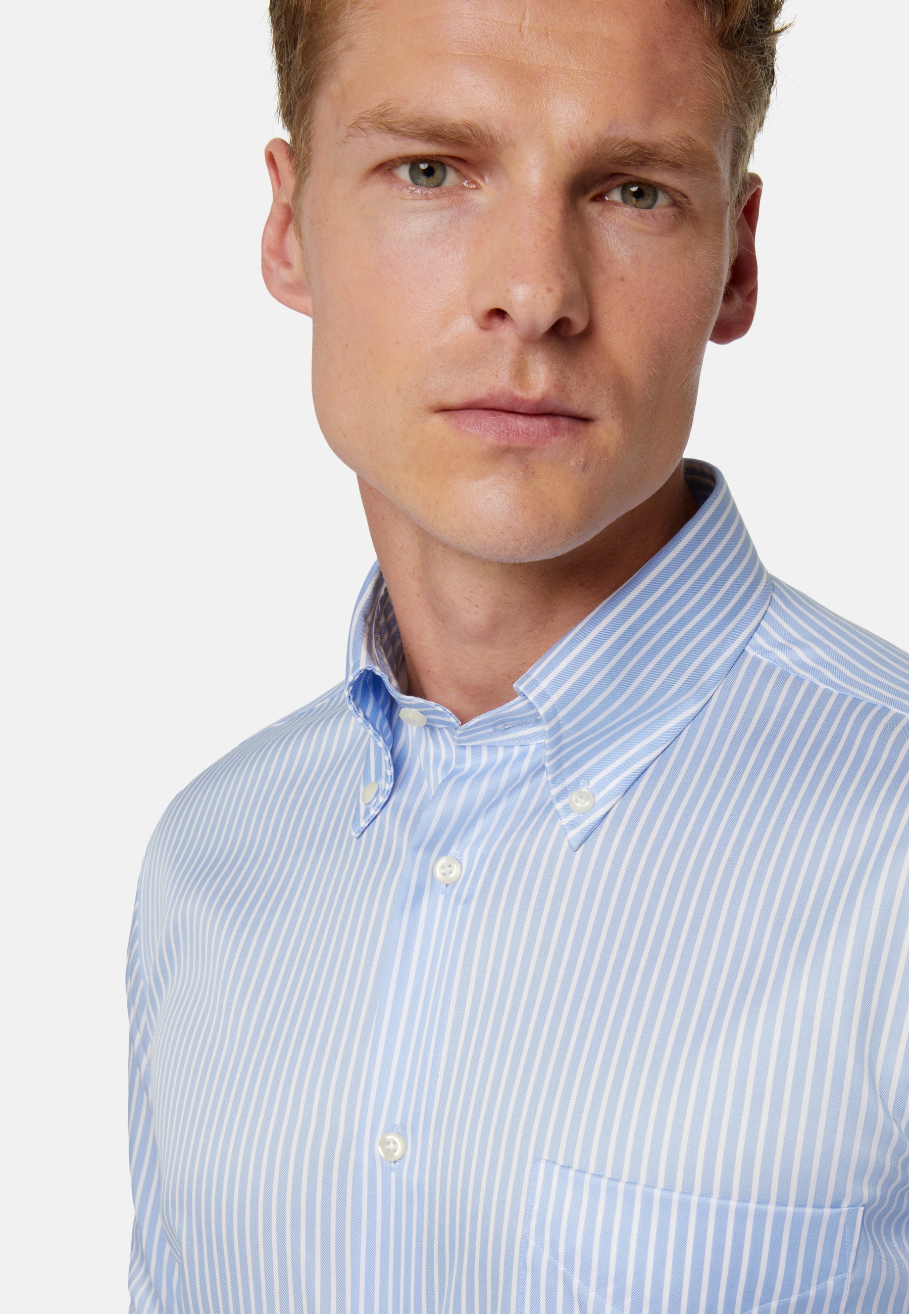 Camisa  Rayas Celestes B.