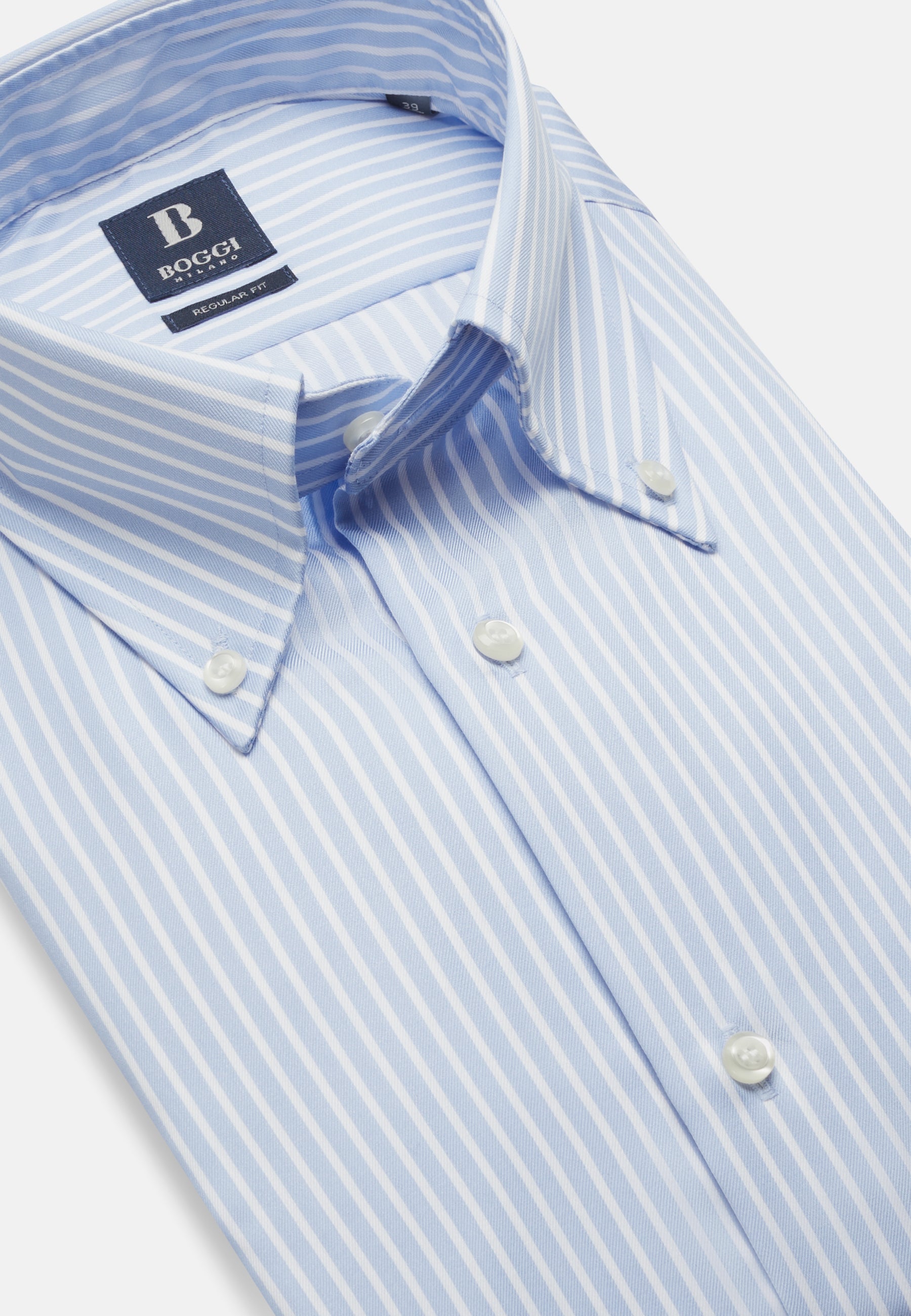 Camisa  Rayas Celestes B.