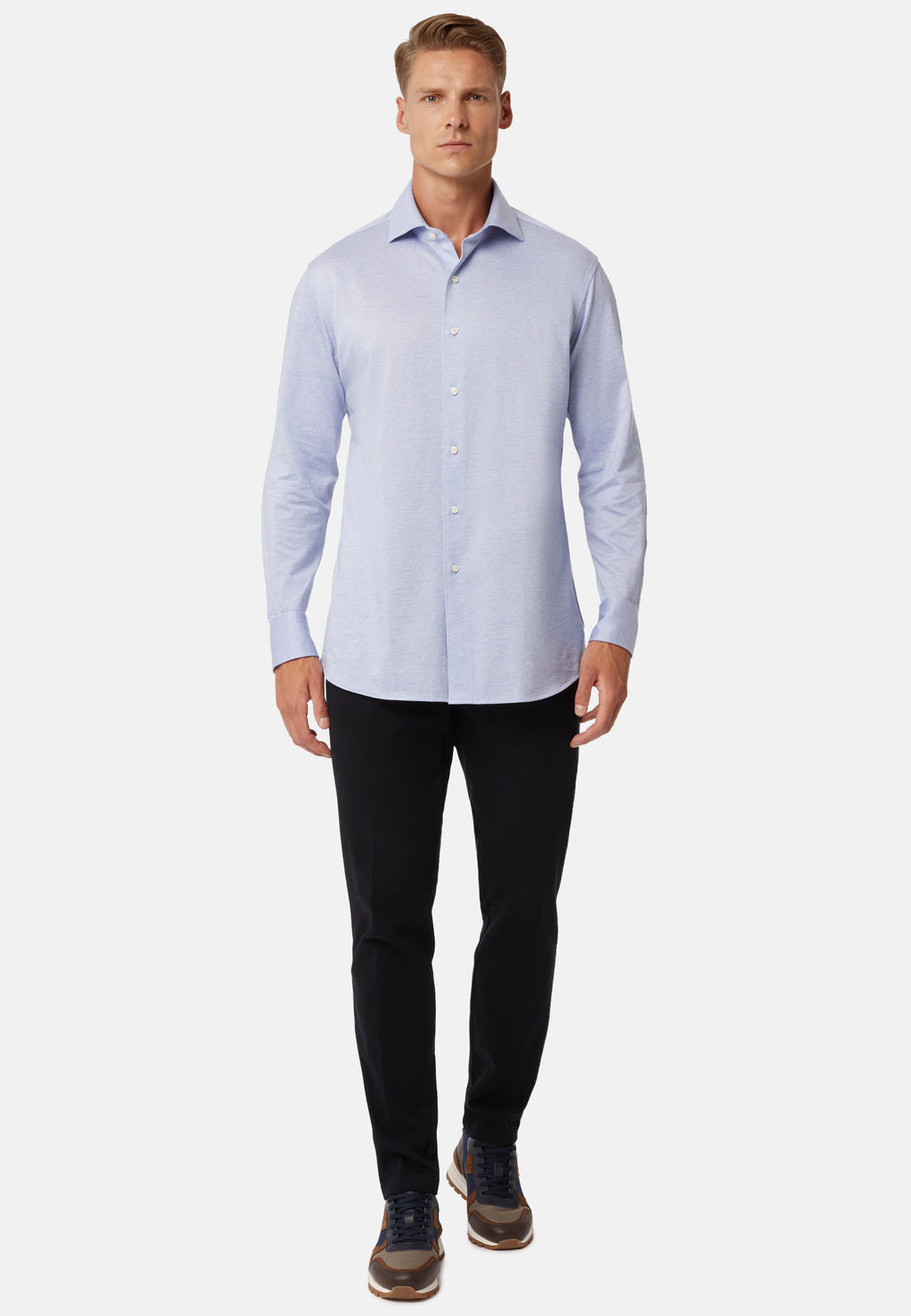 CAMISA BOGGI AZUL algodon (23A068702)
