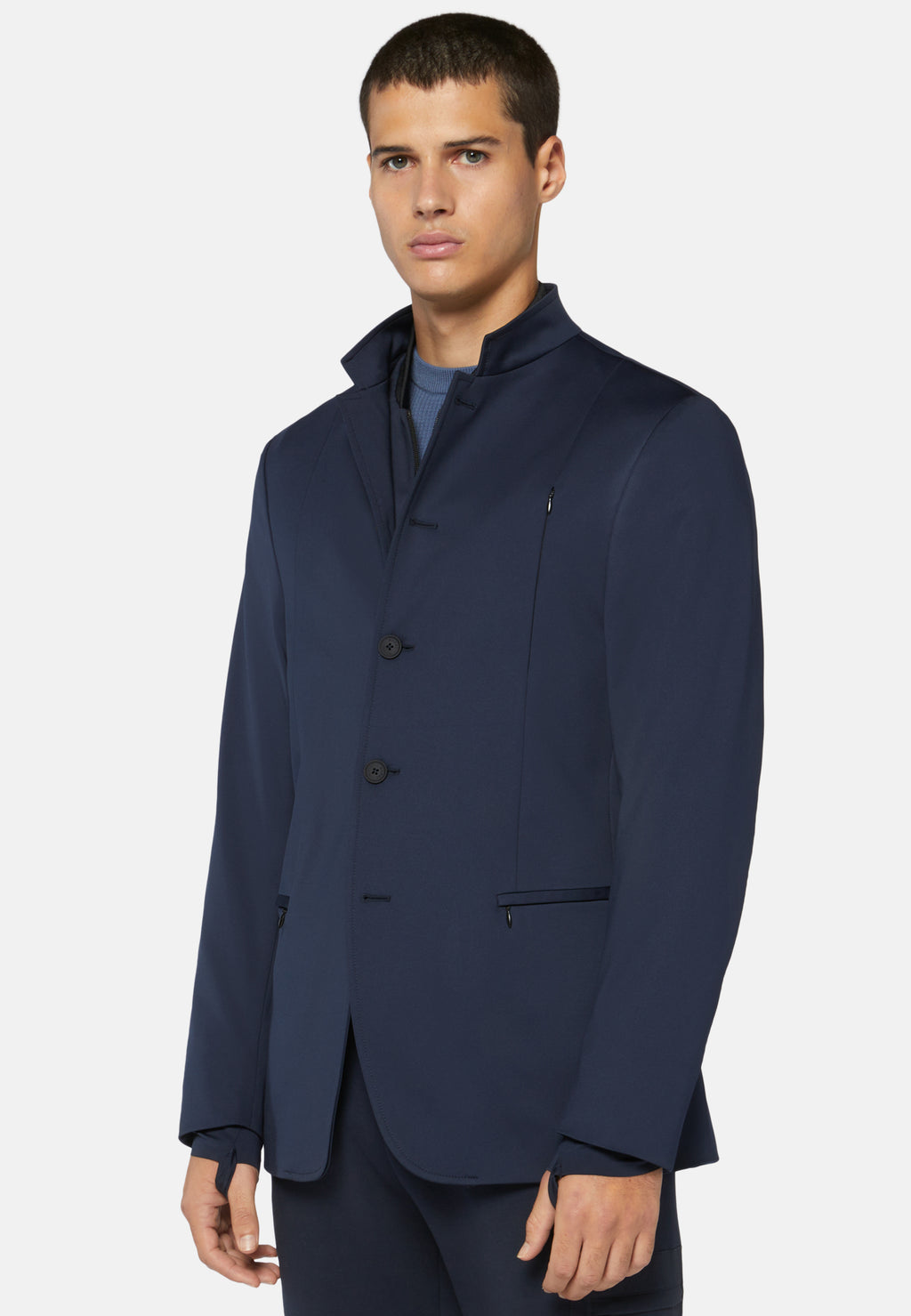 BLAZER BOGGI AZUL POLIESTER + ELAS (P001402)