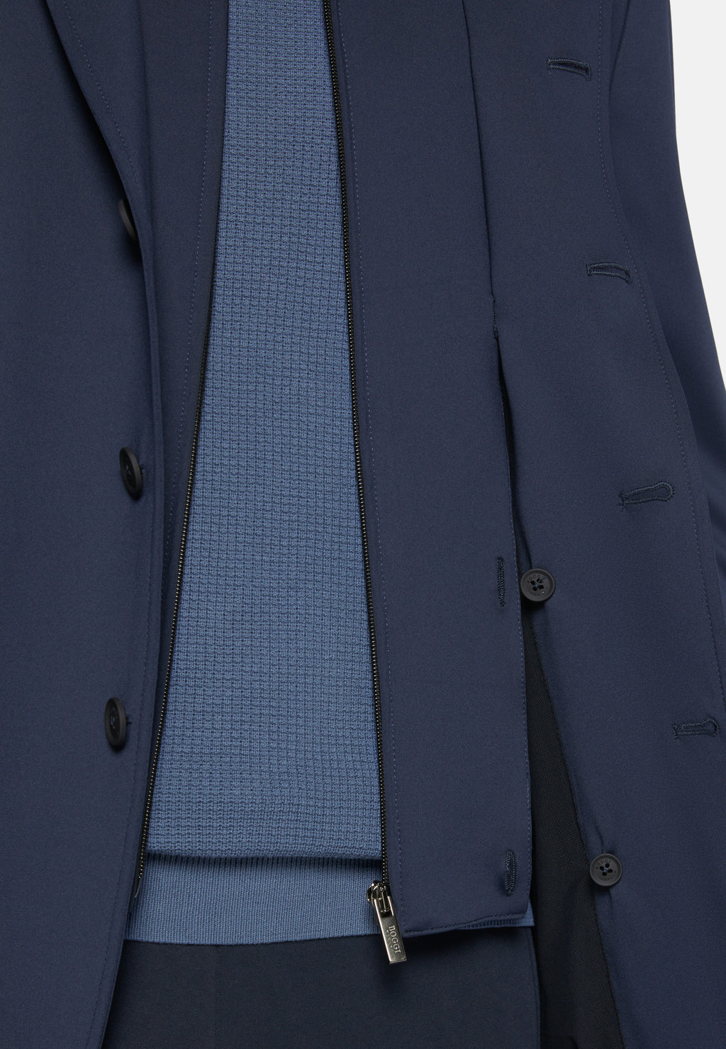 BLAZER BOGGI AZUL POLIESTER + ELAS (P001402)