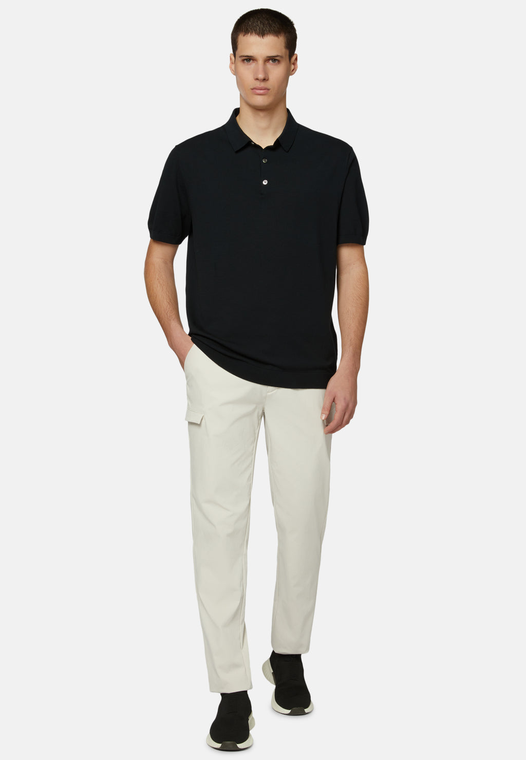 CAMISETA POLO BOGGI NEGRO ALGODON (23P010503)