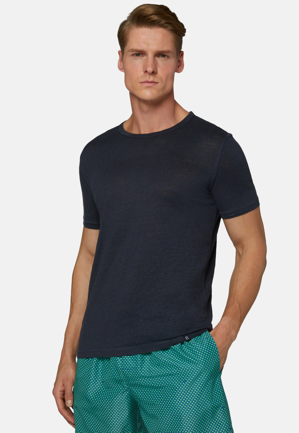 CAMISETA-TSHIRT BOGGI AZUL LINO + ELAS (P051601)