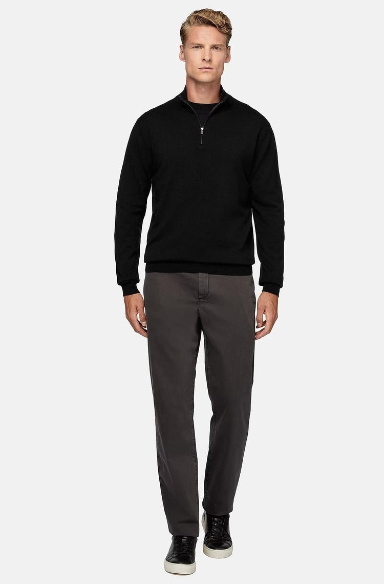 Sweater Halfzip Negro B.