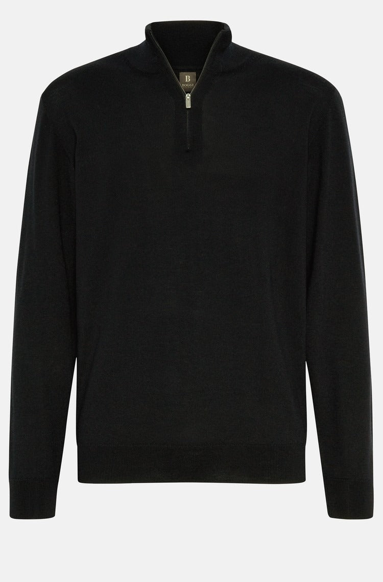 Sweater Halfzip Negro B.