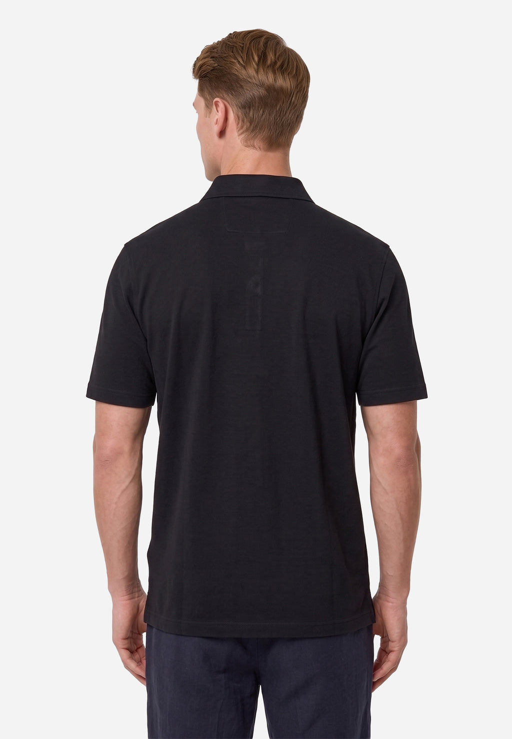 Polo Negro De Punto B Tech BM.