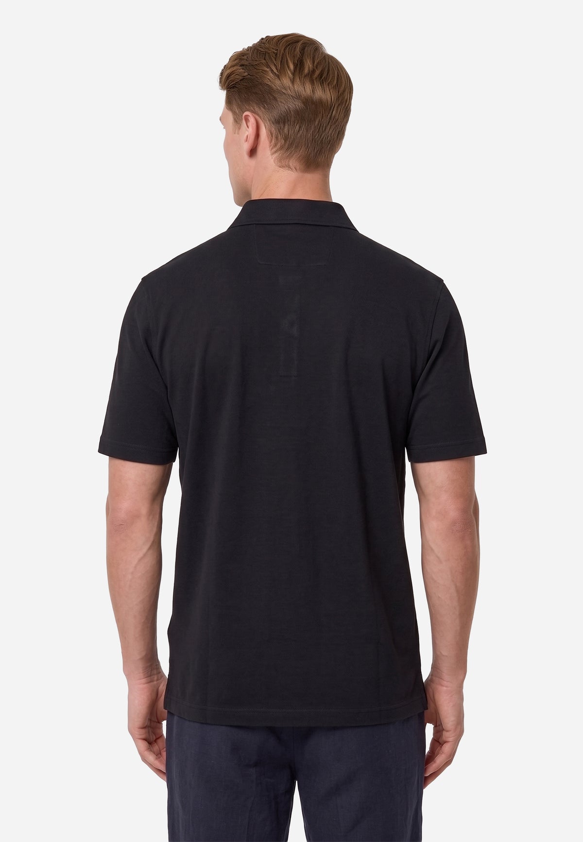 Polo Negro De Punto B Tech BM.