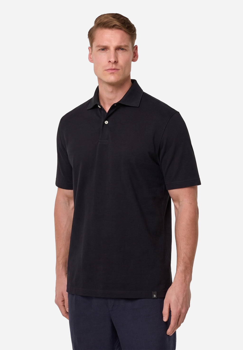 Polo Negro De Punto B Tech BM.
