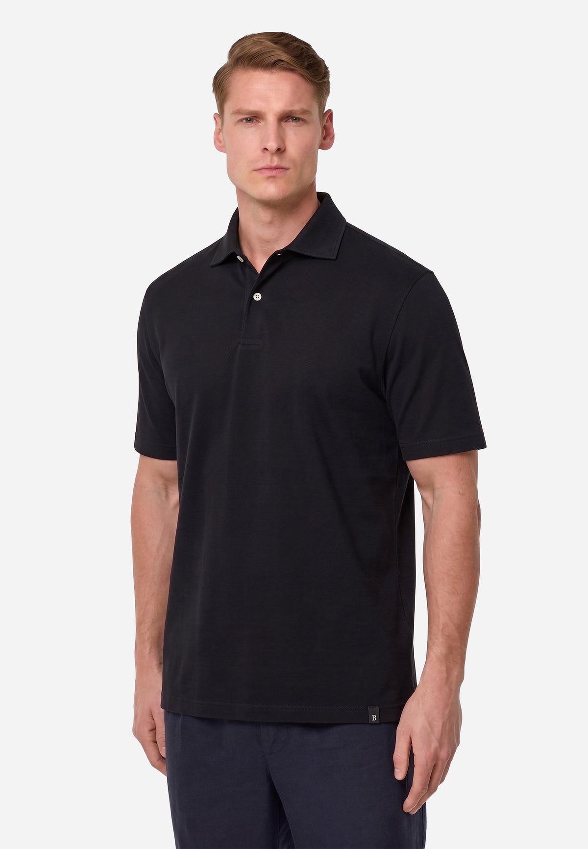 Polo Negro De Punto B Tech BM.