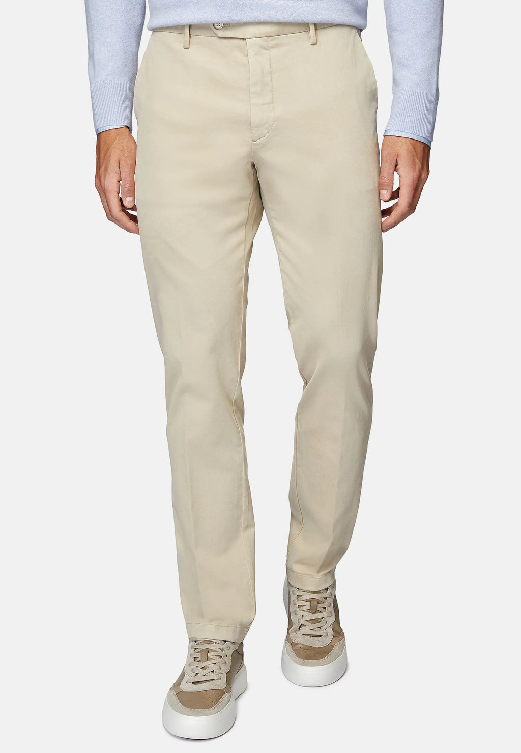 Pantalón Beige en Algodón con Elastano B.