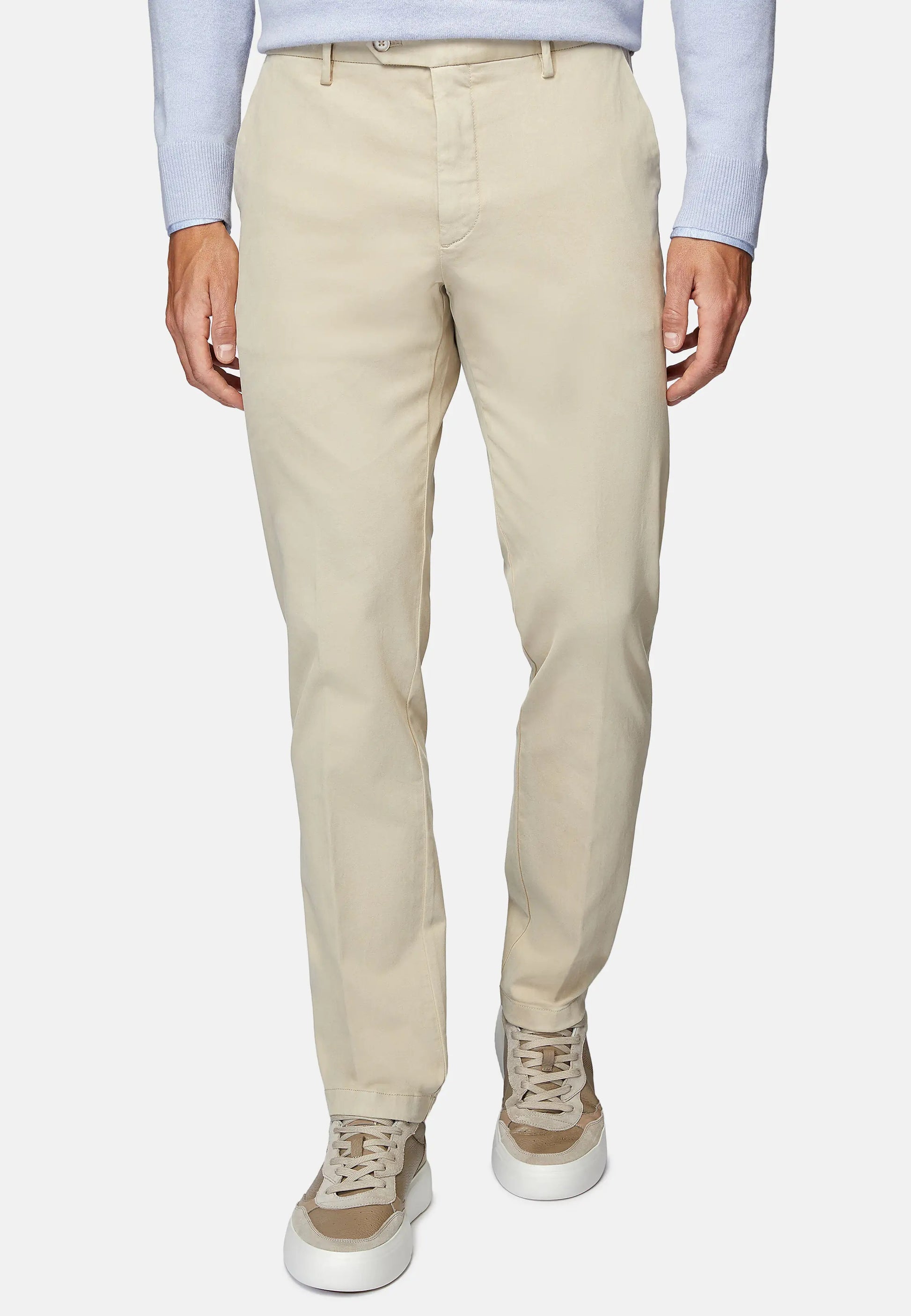 Pantalón Beige en Algodón con Elastano B.
