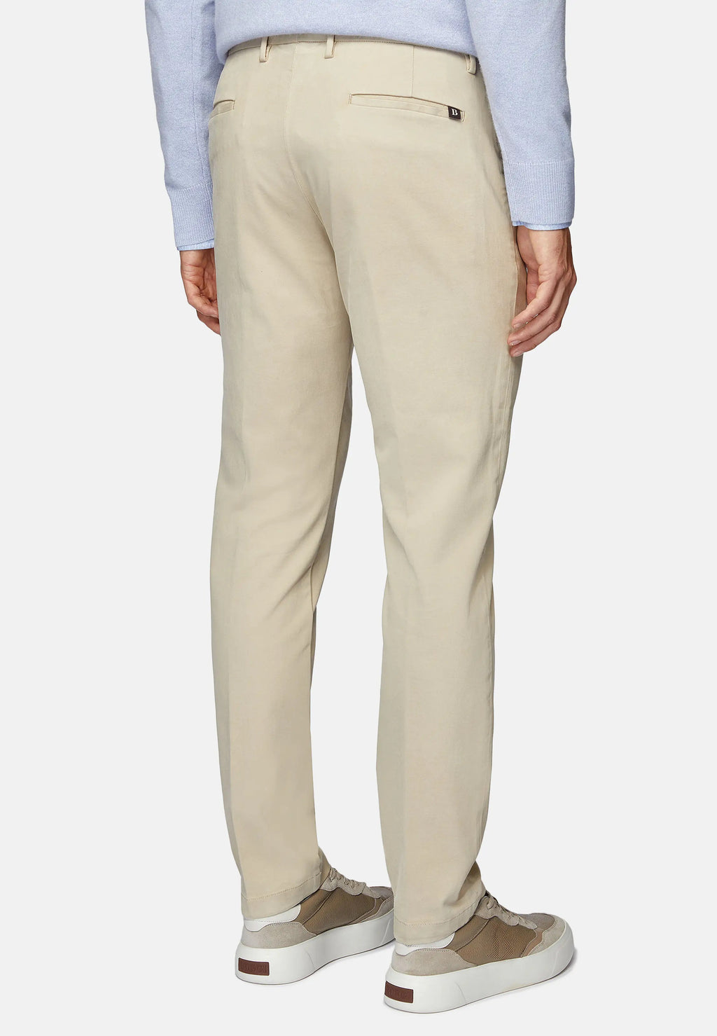 Pantalón Beige en Algodón con Elastano B.