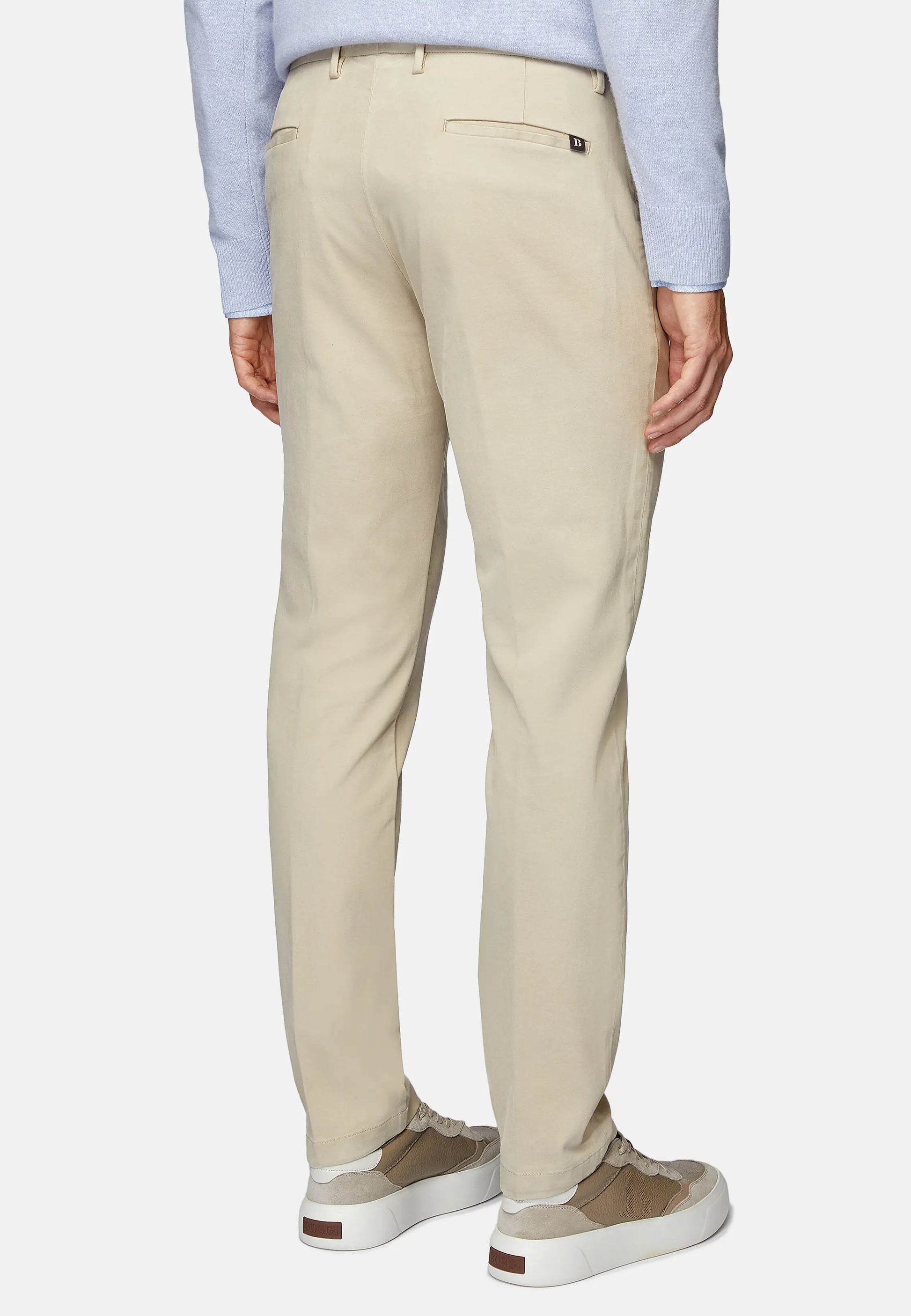 Pantalón Beige en Algodón con Elastano B.