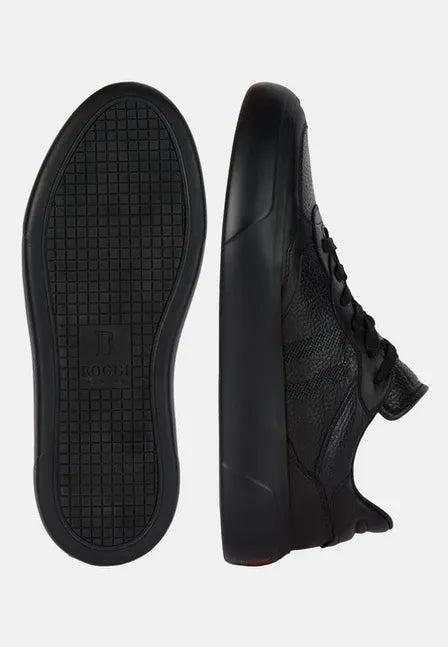 Tenis Negro en Cuero B.