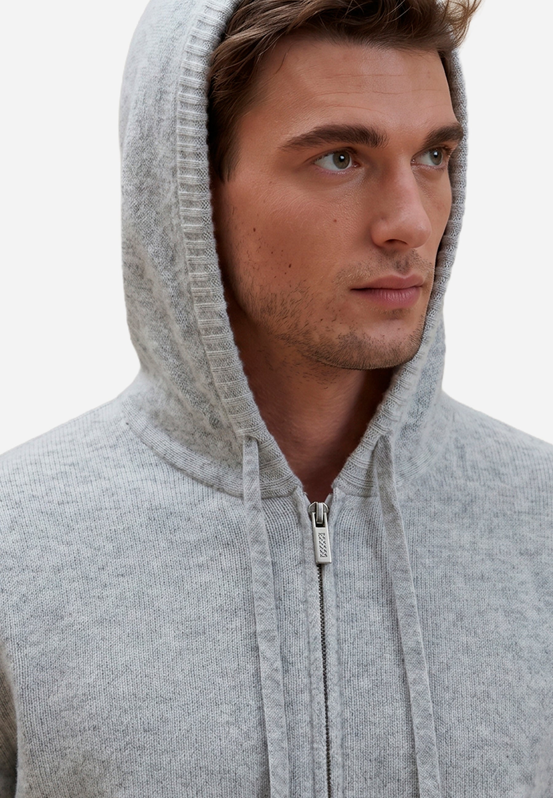 Sweater Hoddie Gris Hombre B.M.