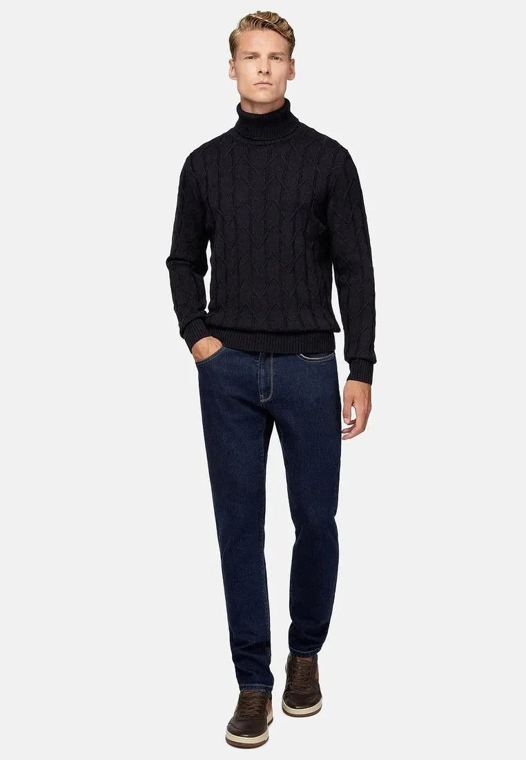 Jeans Clasic Color Azul Marino B.