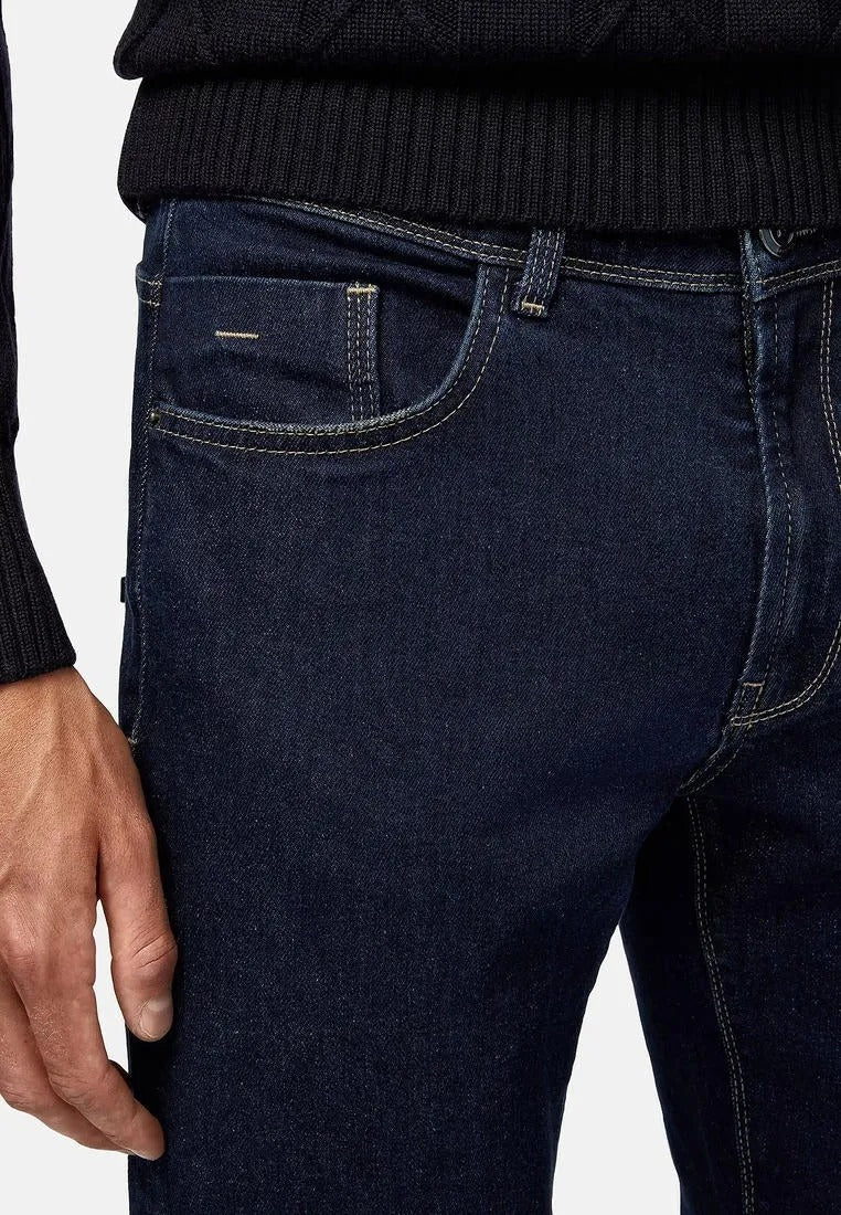 Jeans Clasic Color Azul Marino B.