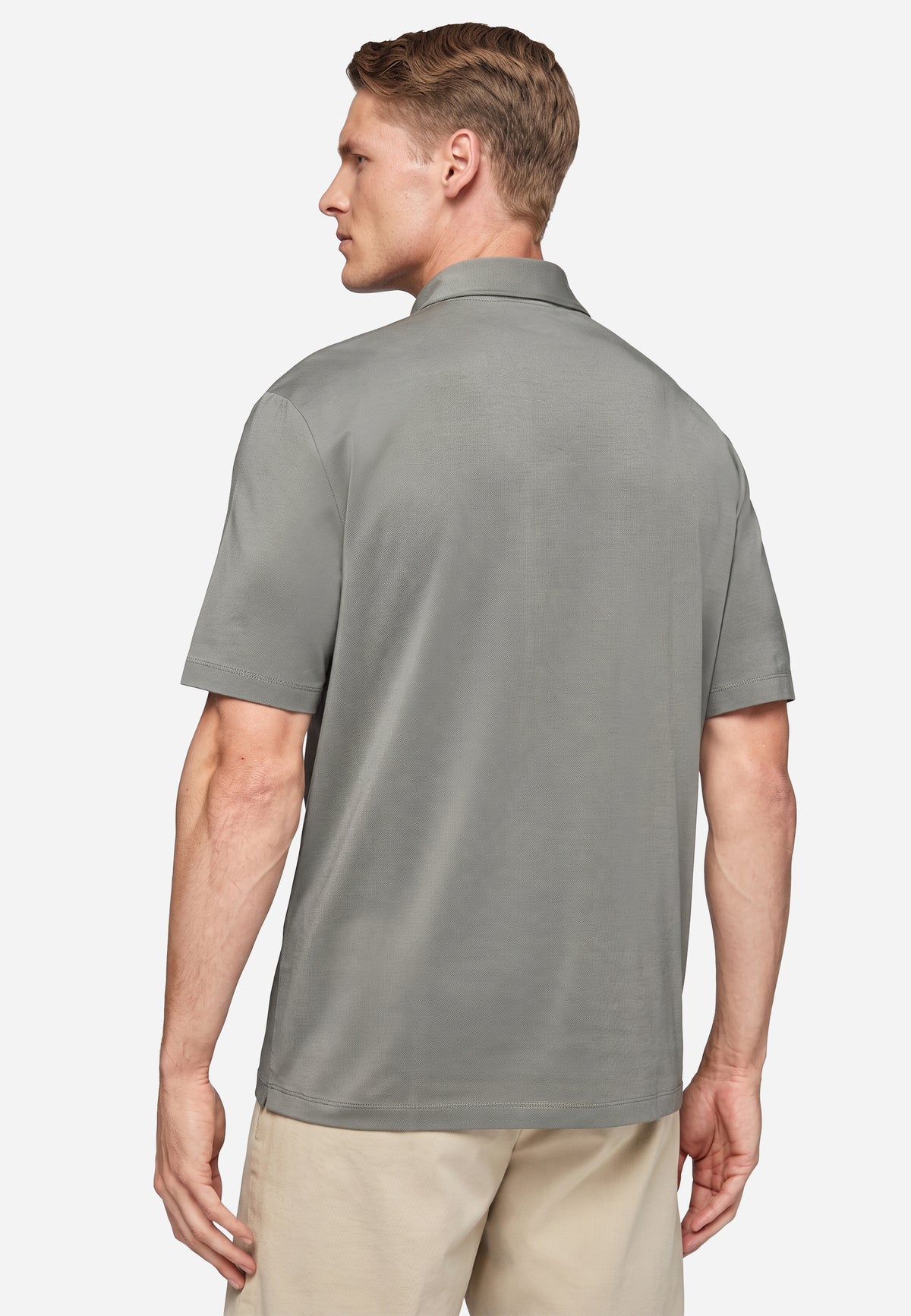 Polo Gris De Punto Suave BM.