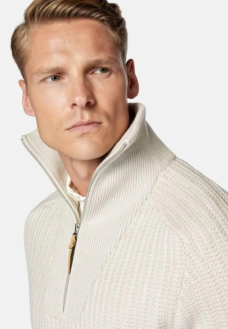 Sweater Halfzip Color Arena en Lana B.